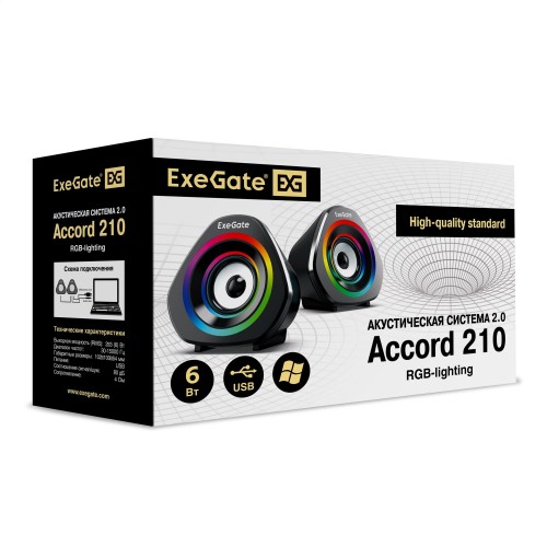 Компьютерная акустика ExeGate Accord 210 (EX289680RUS) (черный) 2