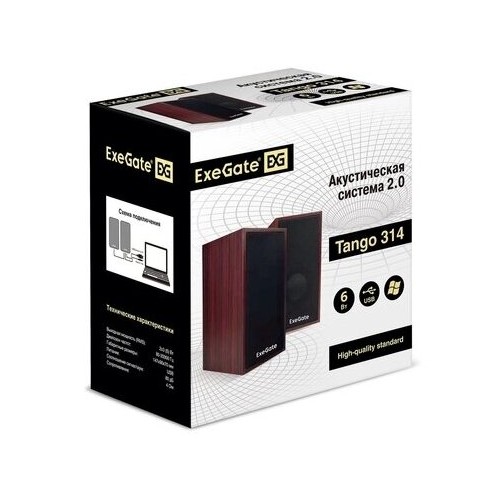 Компьютерная акустика ExeGate Tango 314 EX287059RUS (темное дерево) 1