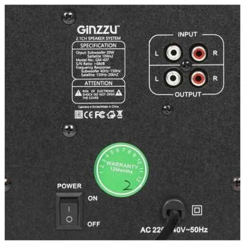 Компьютерная акустика Ginzzu GM-407 (черный) 6