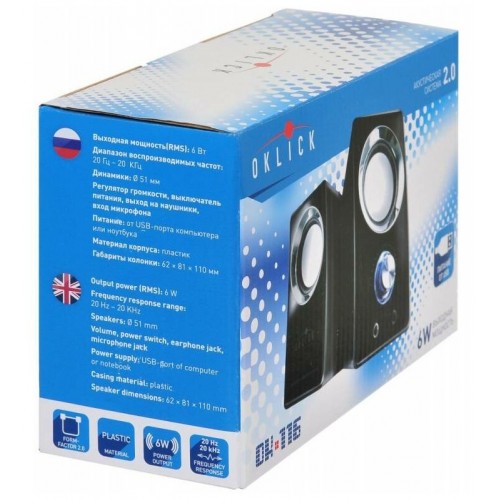 Компьютерная акустика OKLICK OK-116 (черный) 6