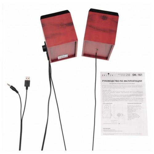 Компьютерная акустика OKLICK OK-161 (черный/вишня) 3