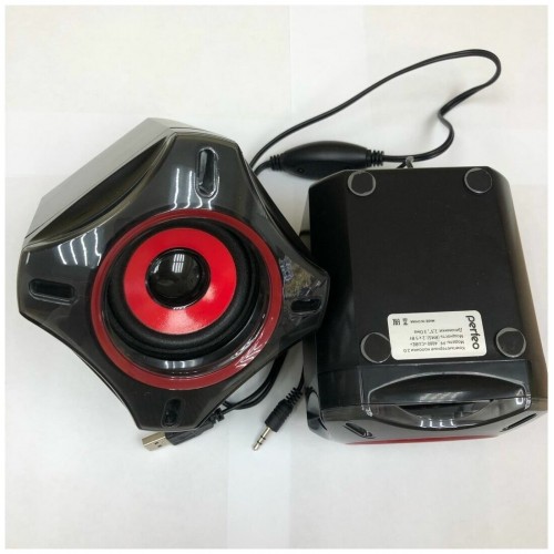 Компьютерная акустика Perfeo CUBE (PF-4880) (черный/красный) 1