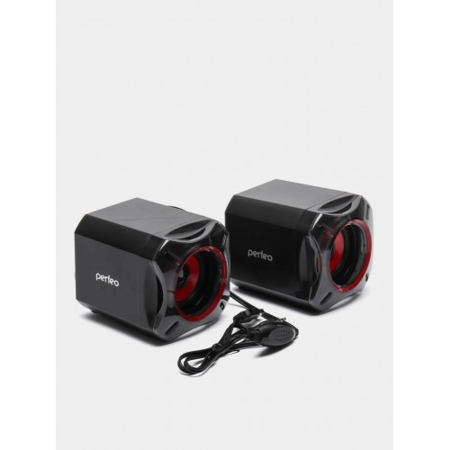 Компьютерная акустика Perfeo CUBE (PF-4880) (черный/красный) 7