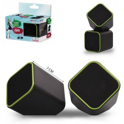 Компьютерная акустика SmartBuy CUTE (SBA-2580) (черный/зеленый) 2