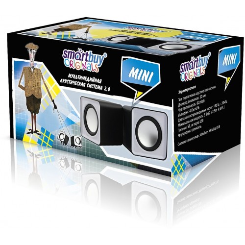 Компьютерная акустика SmartBuy Mini (SBA-2810) (серый/черный) 3