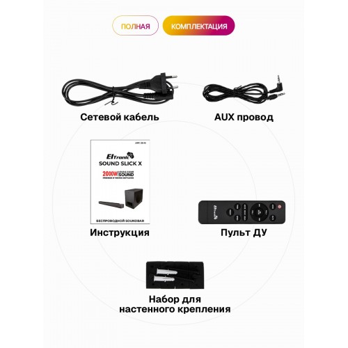 Саундбар ELTRONIC SOUNDBAR (20-15) 2.1 (черный) 8