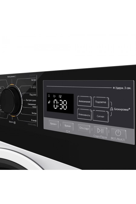 Сушильная машина Maunfeld MFDM168WH03B (белый/черный люк) 5