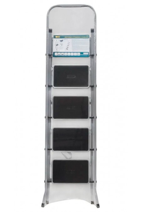 Лестница-стремянка Fit стальная, 5 широких ступеней, Н=164 см (65384) 3