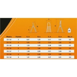 Стремянка Вихрь СА 1х9 (73/5/1/6)