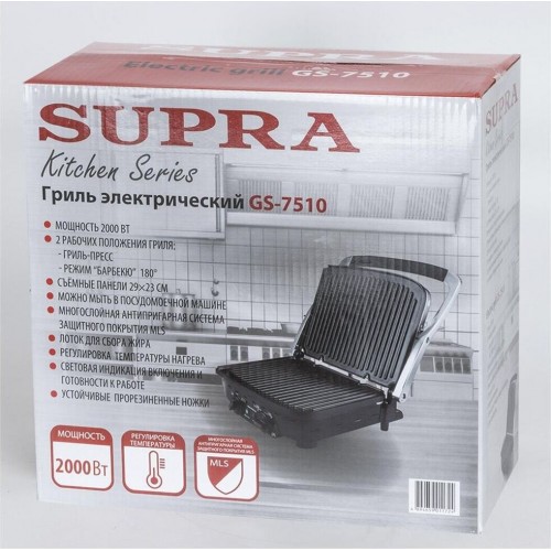 Гриль SUPRA GS-7510 (черный/серый) 17