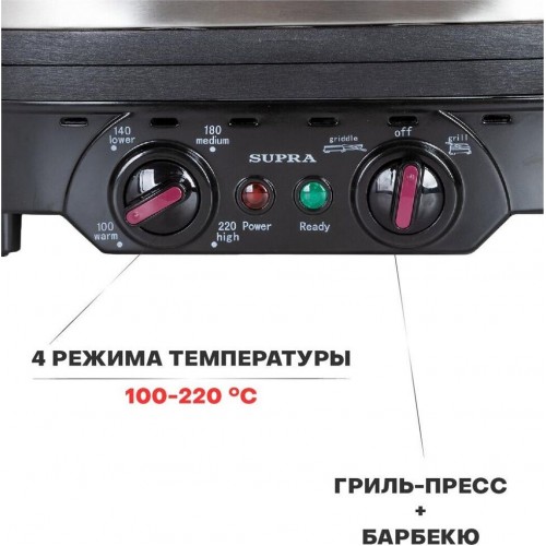 Гриль SUPRA GS-7510 (черный/серый) 18