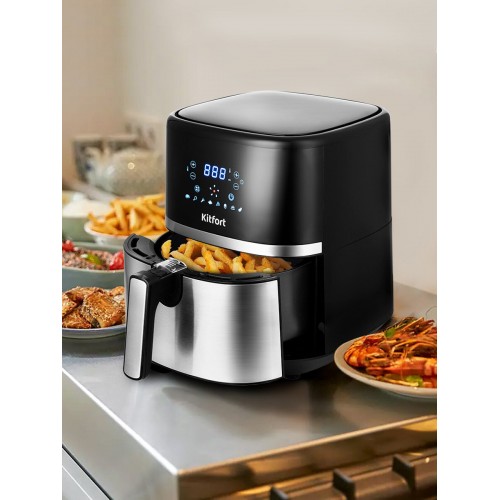 Аэрогриль Kitfort KT-2221 (черный/серебристый) 1