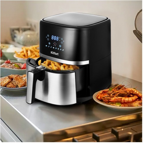 Аэрогриль Kitfort KT-2221 (черный/серебристый) 8