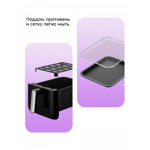 Аэрогриль Kitfort КТ-2256 (черный/серебристый) 8