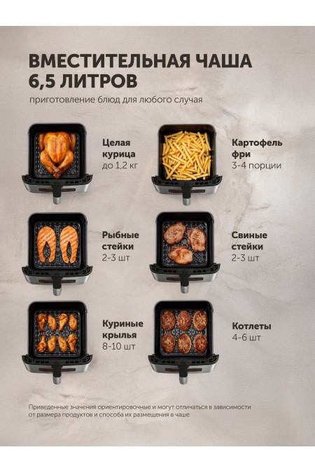 Аэрогриль Polaris PAF 9017DWS (серебристый) 7