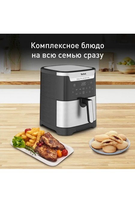 Аэрогриль Tefal EY801D15 (черный/серебристый) 1