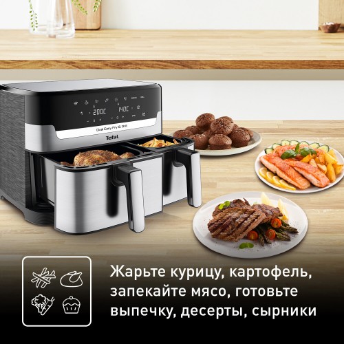 Аэрогриль Tefal EY905D10 (серебристый/черный) 5