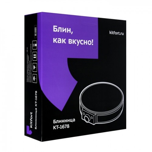 Блинница Kitfort КТ-1678 (серебристый) 1