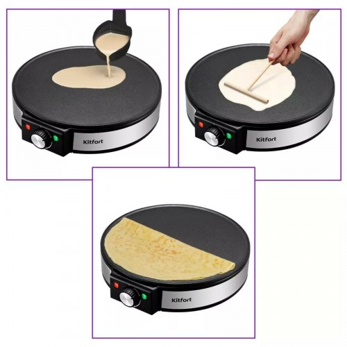 Блинница Kitfort КТ-1678 (серебристый) 6