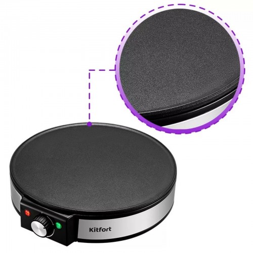 Блинница Kitfort КТ-1678 (серебристый) 8