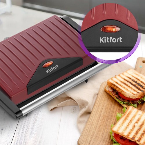 Бутербродница Kitfort КТ-3639 (бордовый) 3
