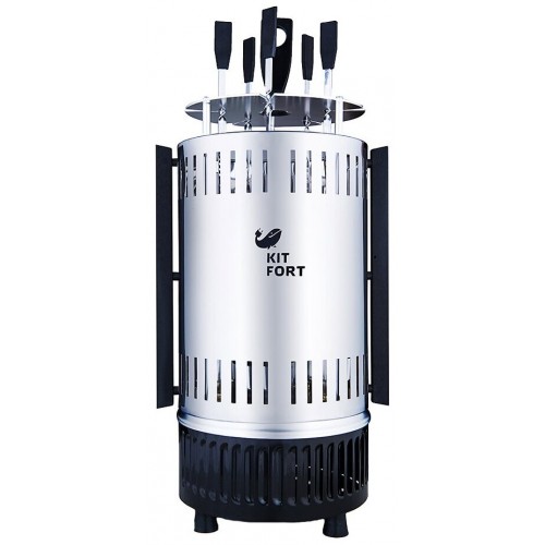 Электрошашлычница Kitfort КТ-1405 (серебристый/черный) 4