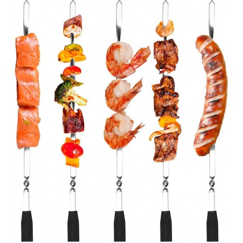 Электрошашлычница Kitfort КТ-1405 (серебристый/черный) 7