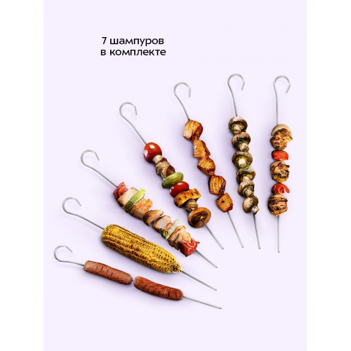 Электрошашлычница Kitfort КТ-1411 (черный/серебристый) 3