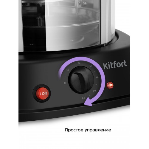 Электрошашлычница Kitfort КТ-1411 (черный/серебристый) 7