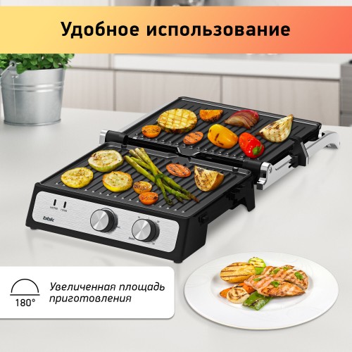 Гриль BBK BEG3000 (черный/серебристый) 2