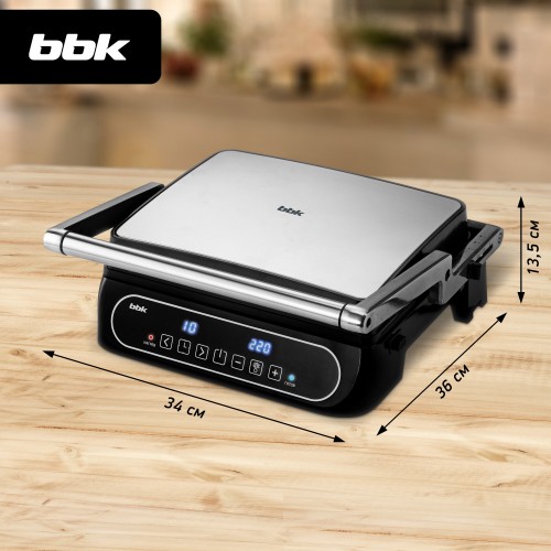 Гриль BBK BEG3001 (черный/серебристый) 1