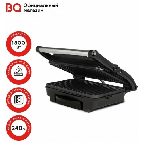 Гриль BQ GR1002 (серебристый/черный) 