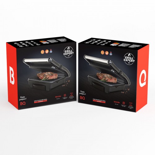 Гриль BQ GR1002 (серебристый/черный) 3