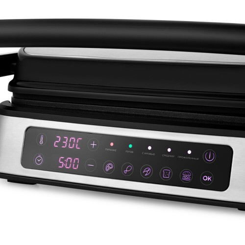 Гриль Kitfort КТ-1687 (серебристый/черный) 1