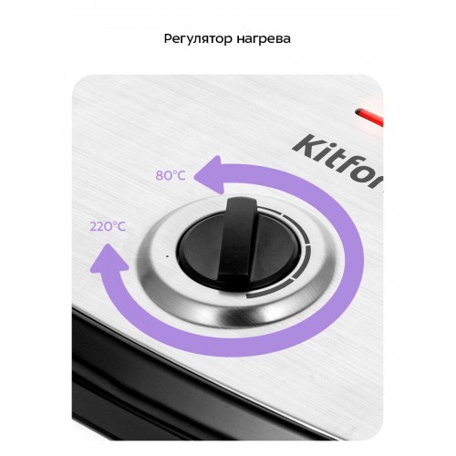 Гриль Kitfort КТ-3613 (черный/серебристый) 2