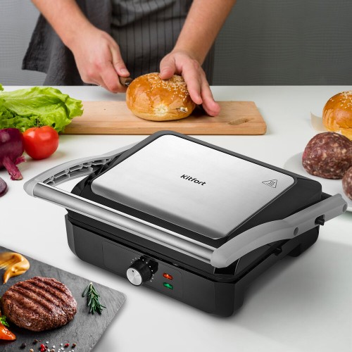 Гриль Kitfort КТ-3633 (серебристый/черный) 2