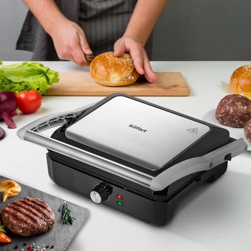 Гриль Kitfort КТ-3633 (серебристый/черный) 2
