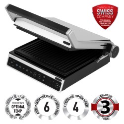 Гриль Polaris PGP 3003 Optimal Temp (нержавеющая сталь/черный)