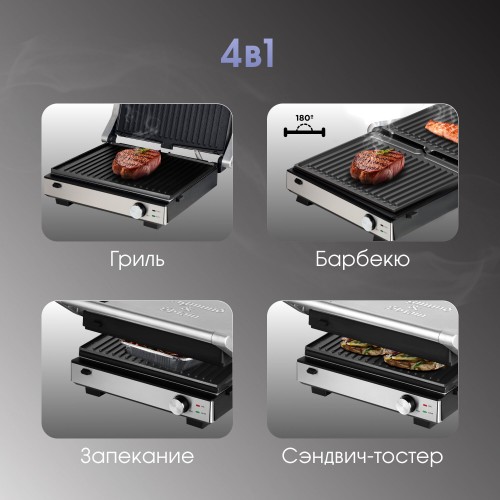 Гриль Zigmund Shtain ZEG-931 (серебристый) 1