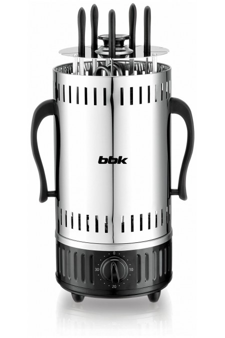 Шашлычница BBK BBQ601T (серебристый/черный) 