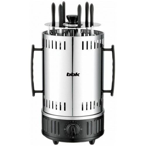 Шашлычница BBK BBQ603T (серебристый/черный) 