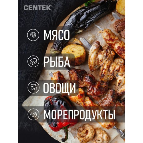 Шашлычница CENTEK CT-1460 (серебристый) 3