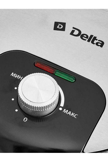 Вафельница DELTA DL-056 (черный/серебристый) 2