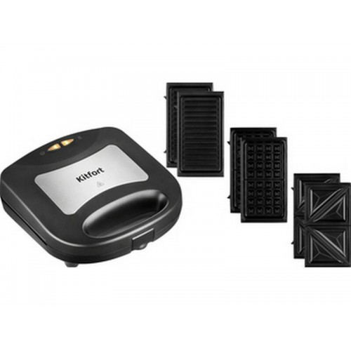 Вафельница Kitfort КТ-1660 (черный/серебристый) 6