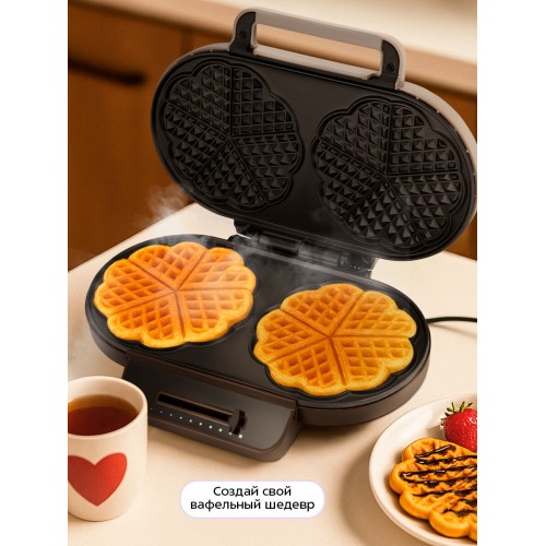 Вафельница Kitfort КТ-3637 (черный/серебристый) 1