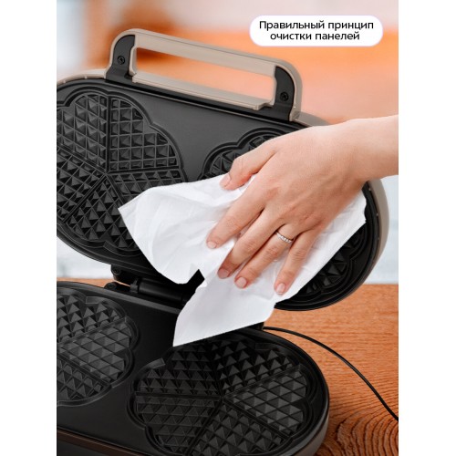 Вафельница Kitfort КТ-3637 (черный/серебристый) 2