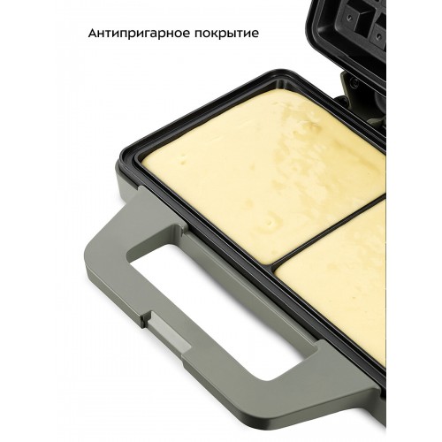 Вафельница Kitfort КТ-3650 (зеленый/серебристый) 4