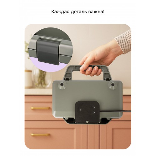 Вафельница Kitfort КТ-3650 (зеленый/серебристый) 5