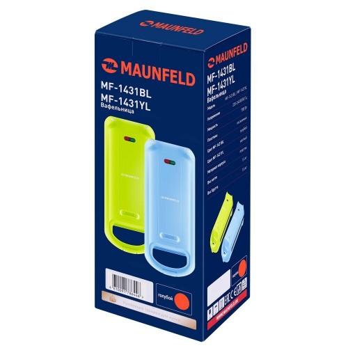 Вафельница MAUNFELD MF-1431BL (голубой) 7