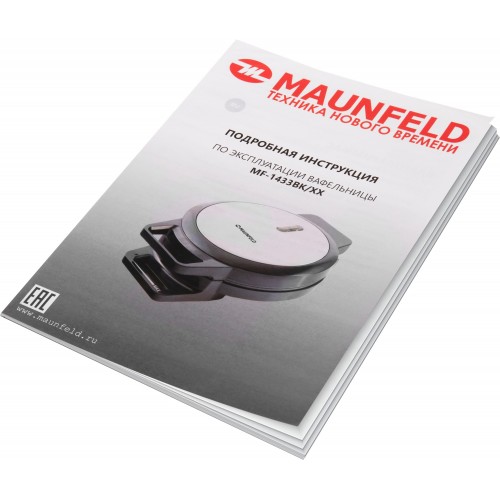 Вафельница MAUNFELD MF-1433BK (черный/серебристый) 6